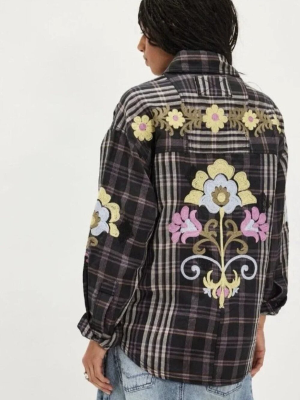We The Free Embroidered Sashiko Shirt | EUC | Womens XS